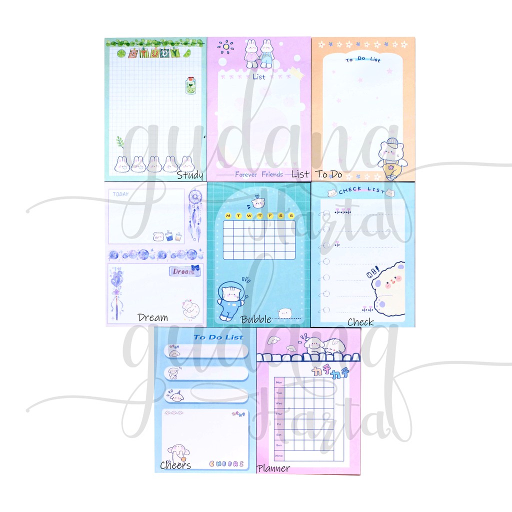 Sticky Notes Agenda Girl Notes Lucu DIY Scrapbook GH 301429