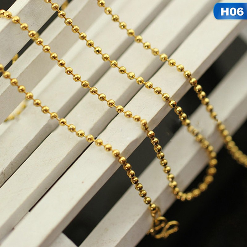 18K Gold Chain 18&quot; High Quality Link Necklace Set Chains+Lobster Clasps Necklace