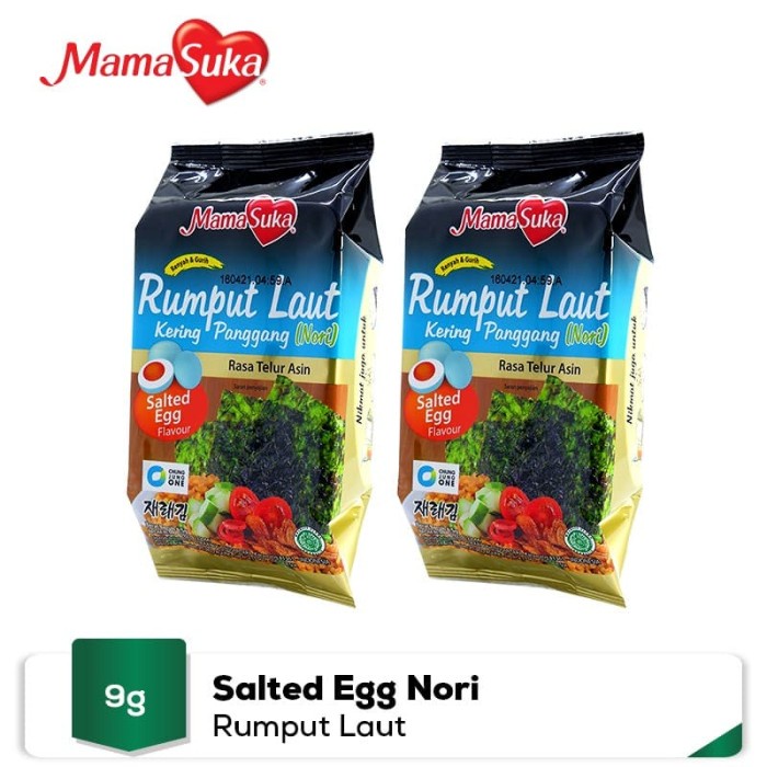 

54ekh Mamasuka - Rumput Laut Panggang - Salteg Egg Isi 2 @4,5 Gr 60J