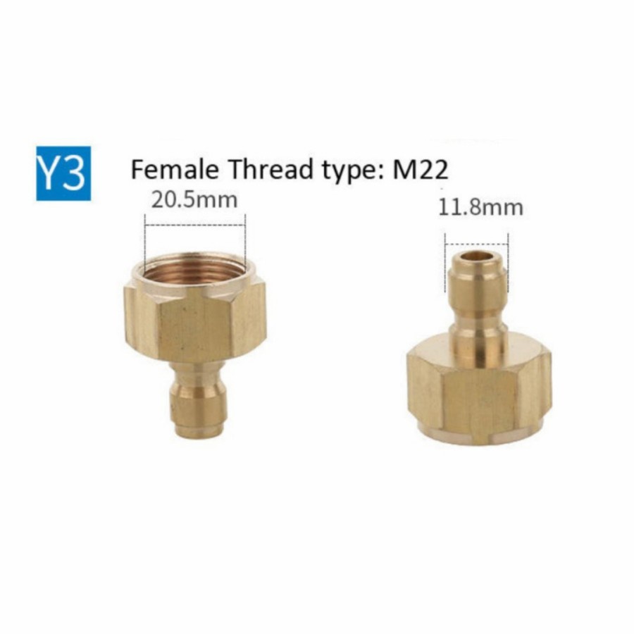 connector nepel sambungan female thread M22