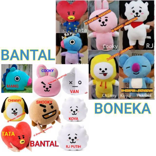 Jual Boneka bt21 bts dan Bantal bt21 bts Indonesia|Shopee Indonesia