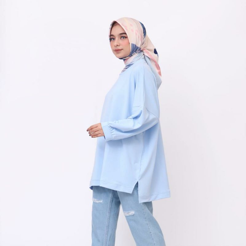ATASAN BLOUSE BATWING JUMBO BIGSIZE OVERSIZE BABYTERRY SPANDEX - 1795-3