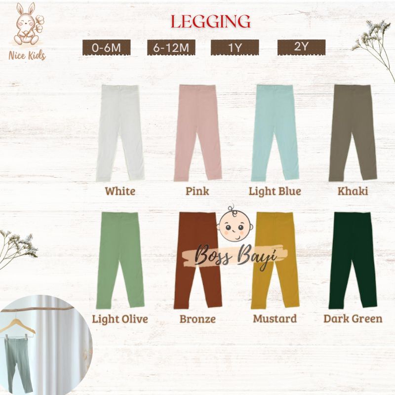 NICE KIDS - Legging Bayi Warna Polos