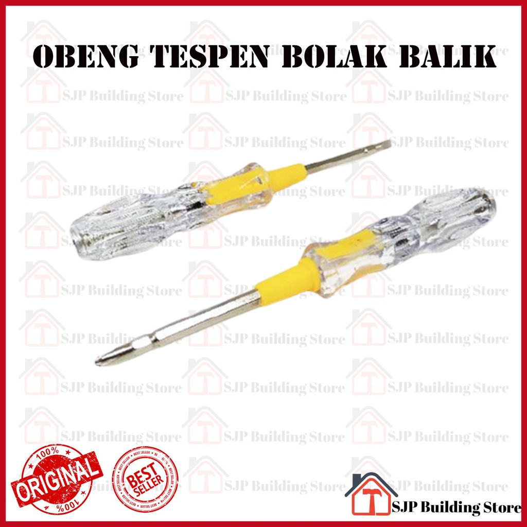 [COD] OBENG DAN TESPEN JADI 1 (2IN1) - MATA OBENG PLUS ATAU MINUS &amp; TEST PEN LISTRIK PRAKTIS MURAH