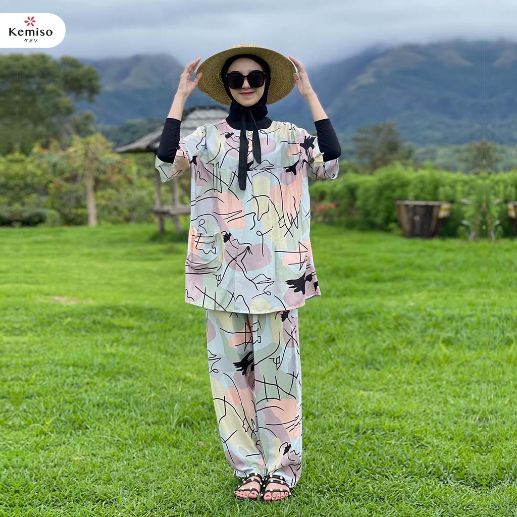 Piyama Kemiso Wanita Lyora Series One Set All Size-2