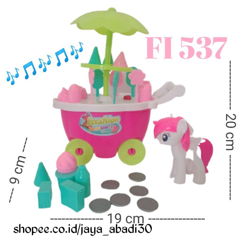 FI 537 - MAINAN GEROBAK ICE CREAM DAN PERMEN LOLLIPOP ES KRIM CANDY FI537