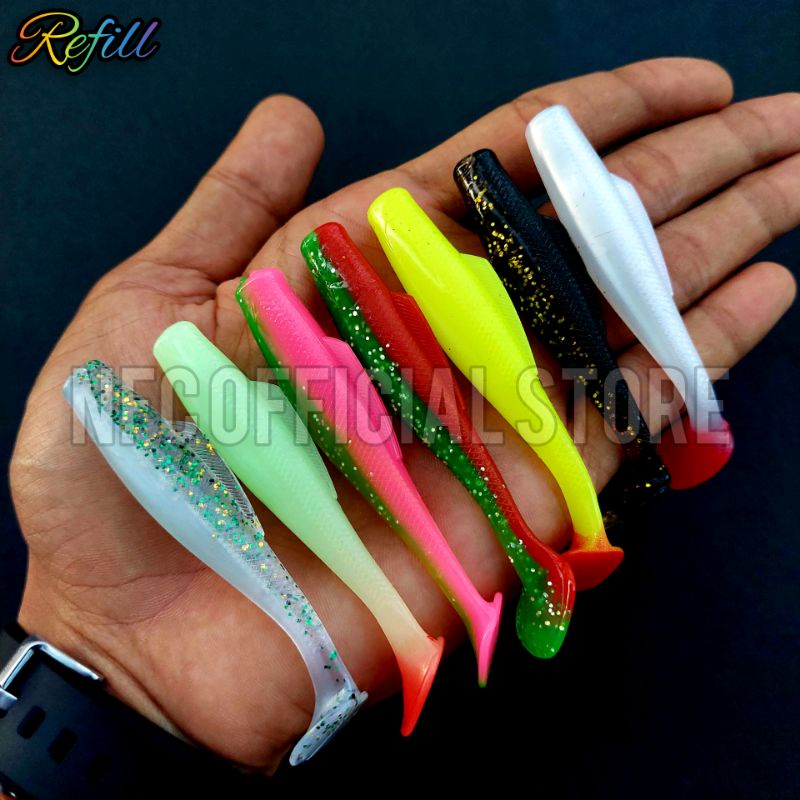 Soft lure ZMAN (replika) Plus Wormhook 9cm 8gram SIAP PAKAI Umpan Gabus haruan &amp; Toman KILLER