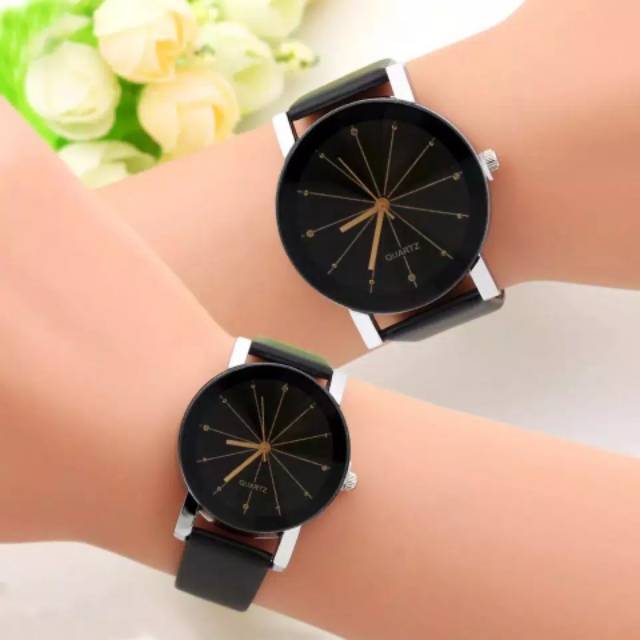 Jam Tangan Couple/Pria/Wanita Strap Kulit Elegan