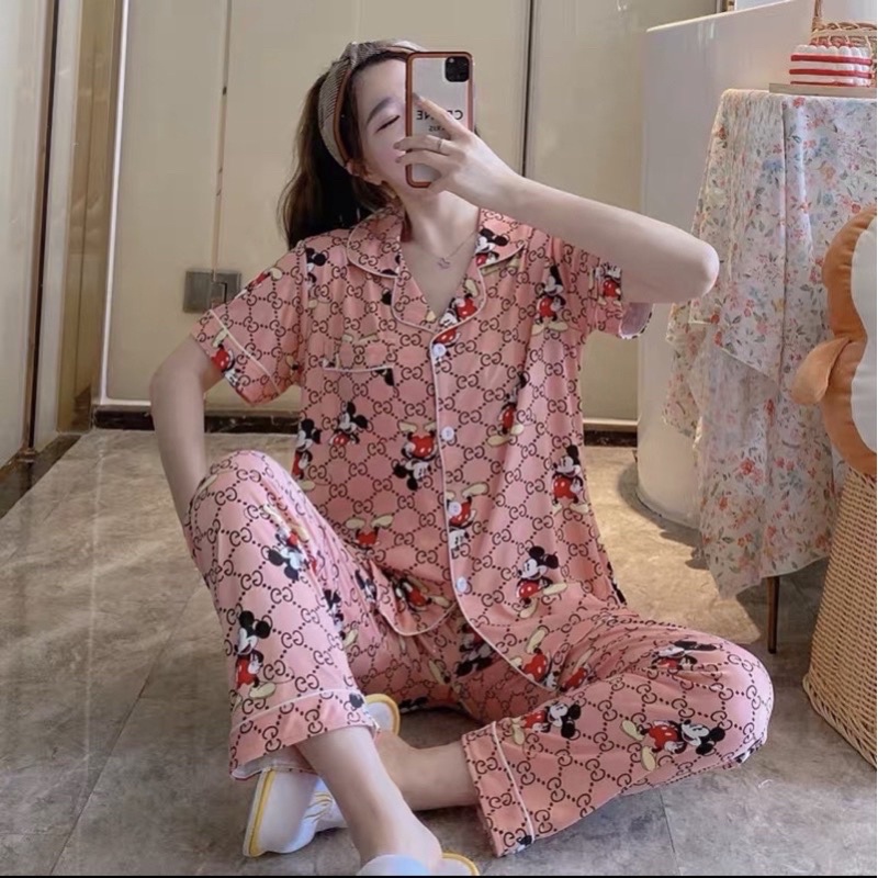 JC Piyama Set CP import / Piyama wanita CP / Piyama wanita Import murah-K Mickey GC Salem CP