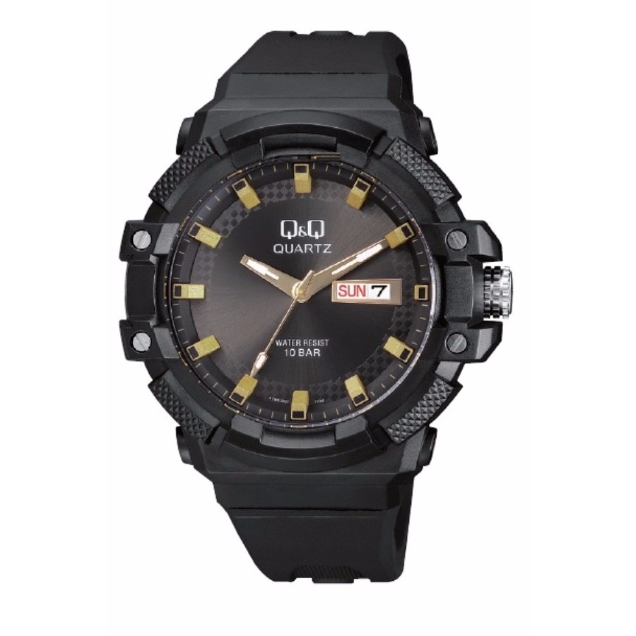 Q&Q QQ Analog Jam Tangan Pria Hitam A196J001Y Original