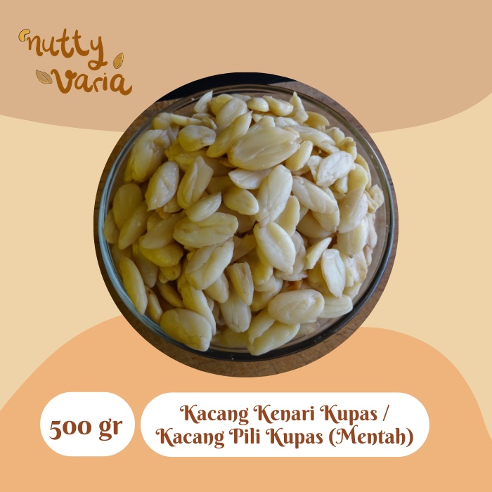 

Kacang Kenari / Kacang Pili KUPAS UTUH Mentah (500gr)