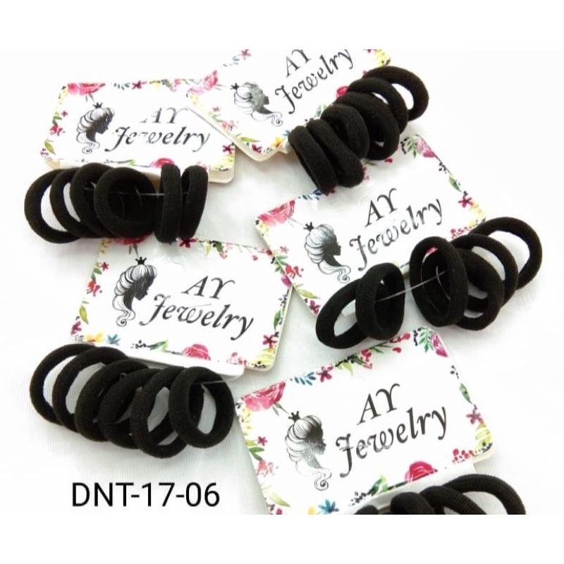 IKAT RAMBUT HITAM ELASTIS isi 72pcs KUNCIR Woll Kunciran Polos GROSIR-Black mini 3cm