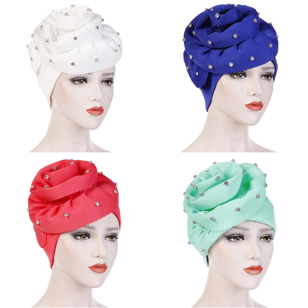 Topi Bonnet Bahan Katun Warna Polos Untuk Belanja