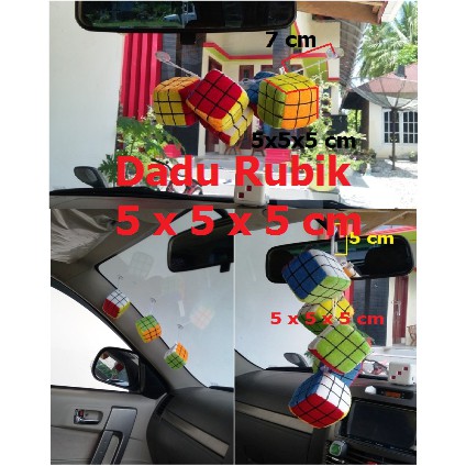 1pcs aksesoris gantungan spion tengah dalam mobil boneka dadu rubik 5,5 cm 5.5 cm