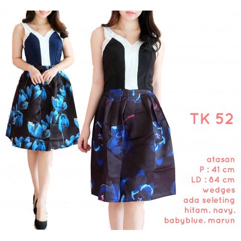 TK52  - Atasan wanita Tank Top wedges atasan sleeveless import bangkok