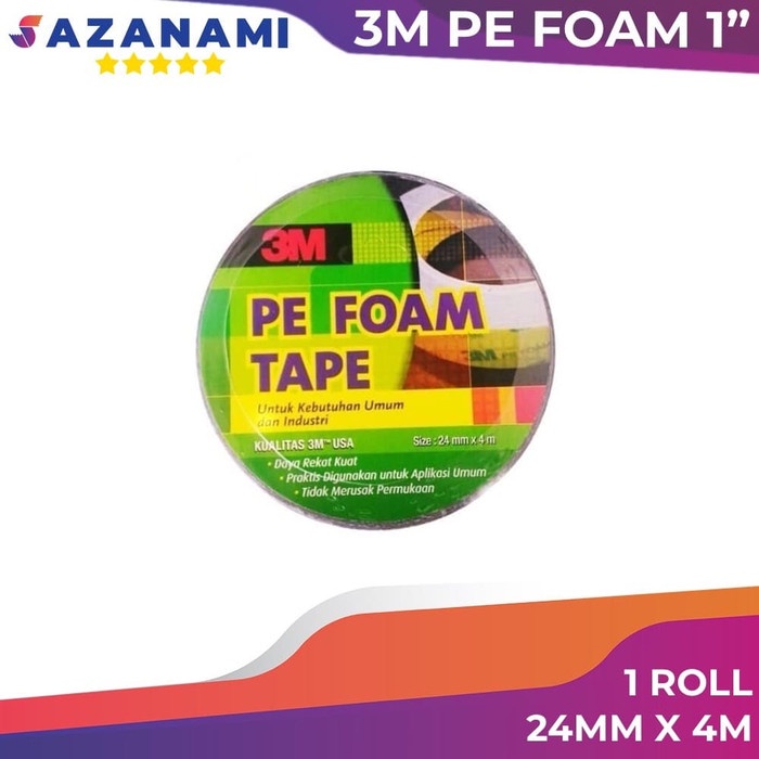

perekat-pengikat- double tape busa 3m pe foam tape 24mm x 4m -pengikat-perekat.