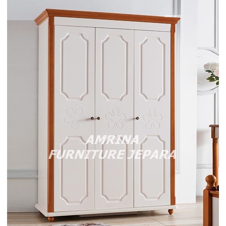 LEMARI PAKAIAN MINIMALIS KOMBINASI, furniture jepara