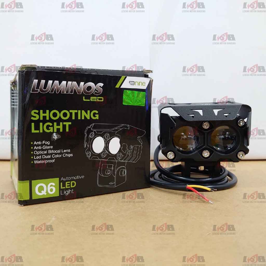 Luminos Lampu Sorot Tembak LED Q6 D3 Motor Mobil Tembus Kabut Hi-Lo Universal Variasi