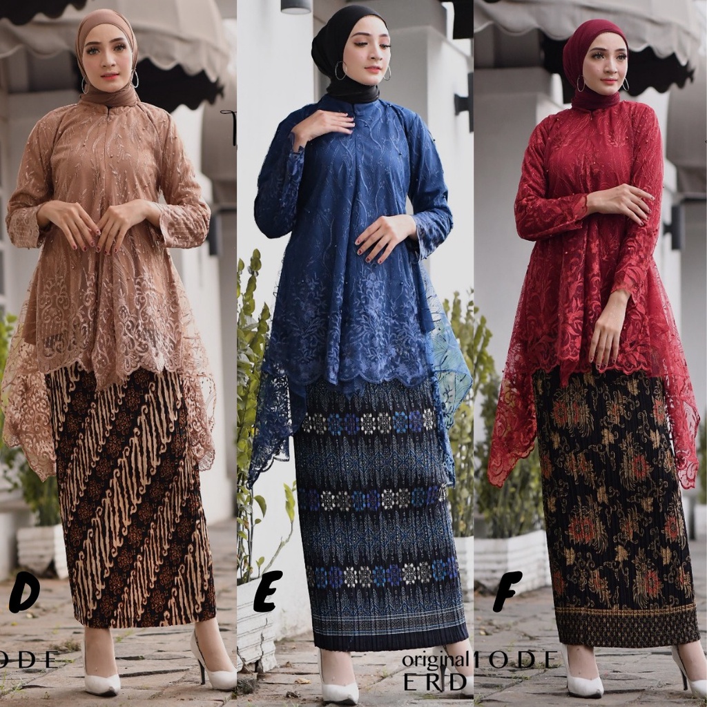 ATASAN KEBAYA JUBRAI / MAURI / RUMBAI / SET KEBAYA SHEINA LAVENDER DAN WARNA LAIN