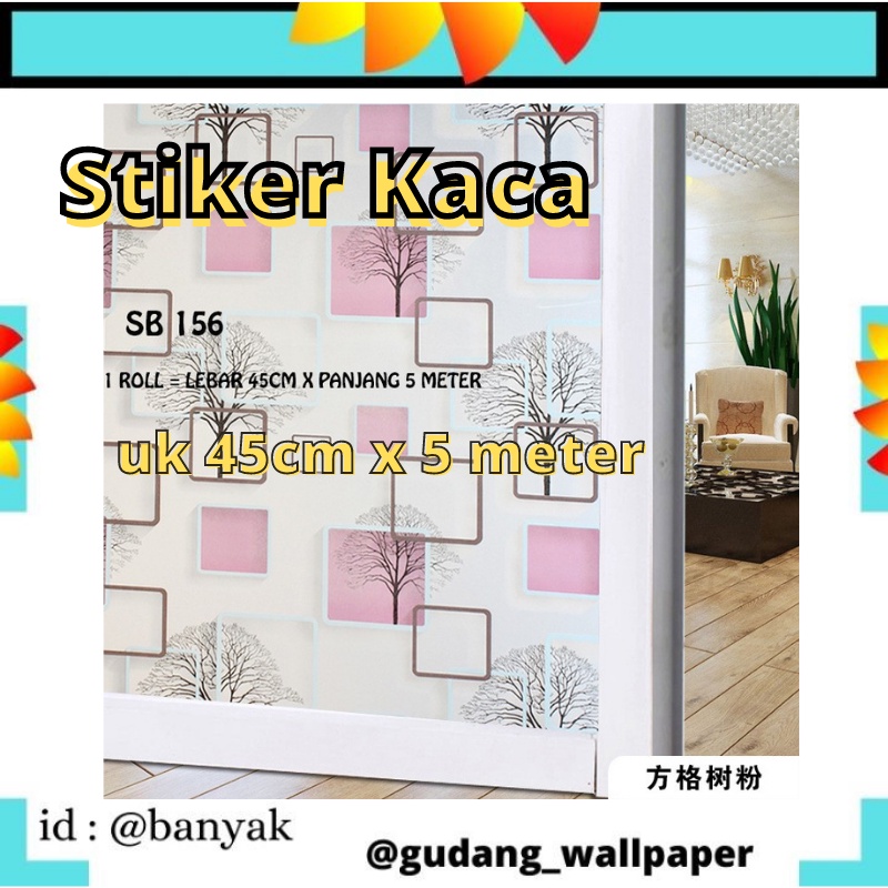 GD STIKER KACA UK 45CM X 5 METER SUNBLAST KACA SB 156 MOTIF KOTAK GEOMETRIS PINK STICKER DEKORATIF JENDELA KACA BUAT KAMAR MANDI DEKORASI DECOR DEKOR RUMAH WALPAPER SANBLAST WELPEPER SANBLAS SUNBLAST SUNBLAS LEMARI GUDANG WALLPAPER WALLSTICKER GWW SHOP