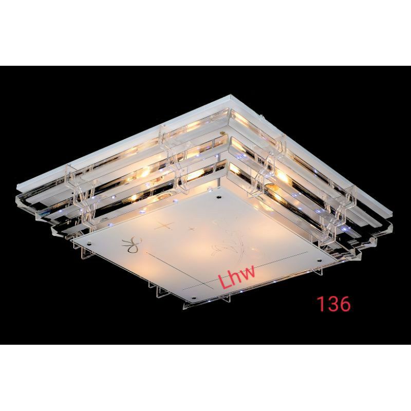 Lampu plafon led remote simple dekorasi ruang tamu,ruang keluarga