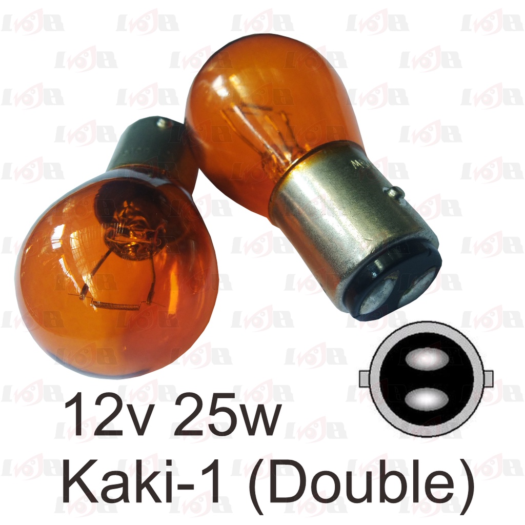 S25 Autovision Amber Lampu Bohlam Sen Sein Senja Mobil 12V 25W Universal Lampu Riting