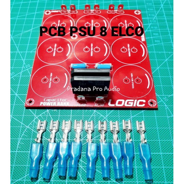 Pcb Psu 8 Elco (isi 8 Elco)