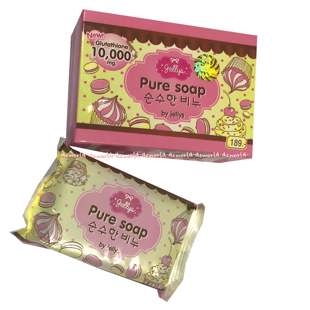 Jellys Pure Soap Glutathione Sabun Thailand Pemutih Kulit Wajah 100gr