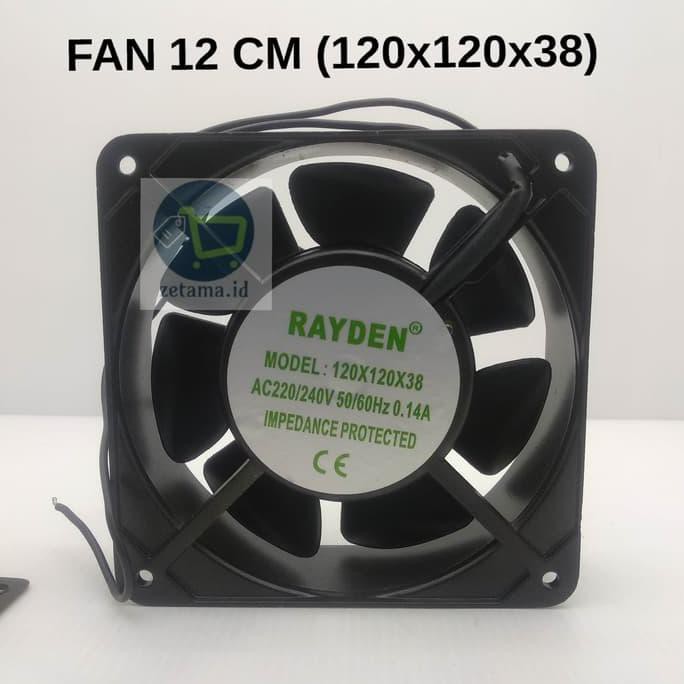 (READY COD) MINI FAN 12 CM / COOLING FAN 12CM / KIPAS ELEKTRONIK (AC 220V) KOMPLIT