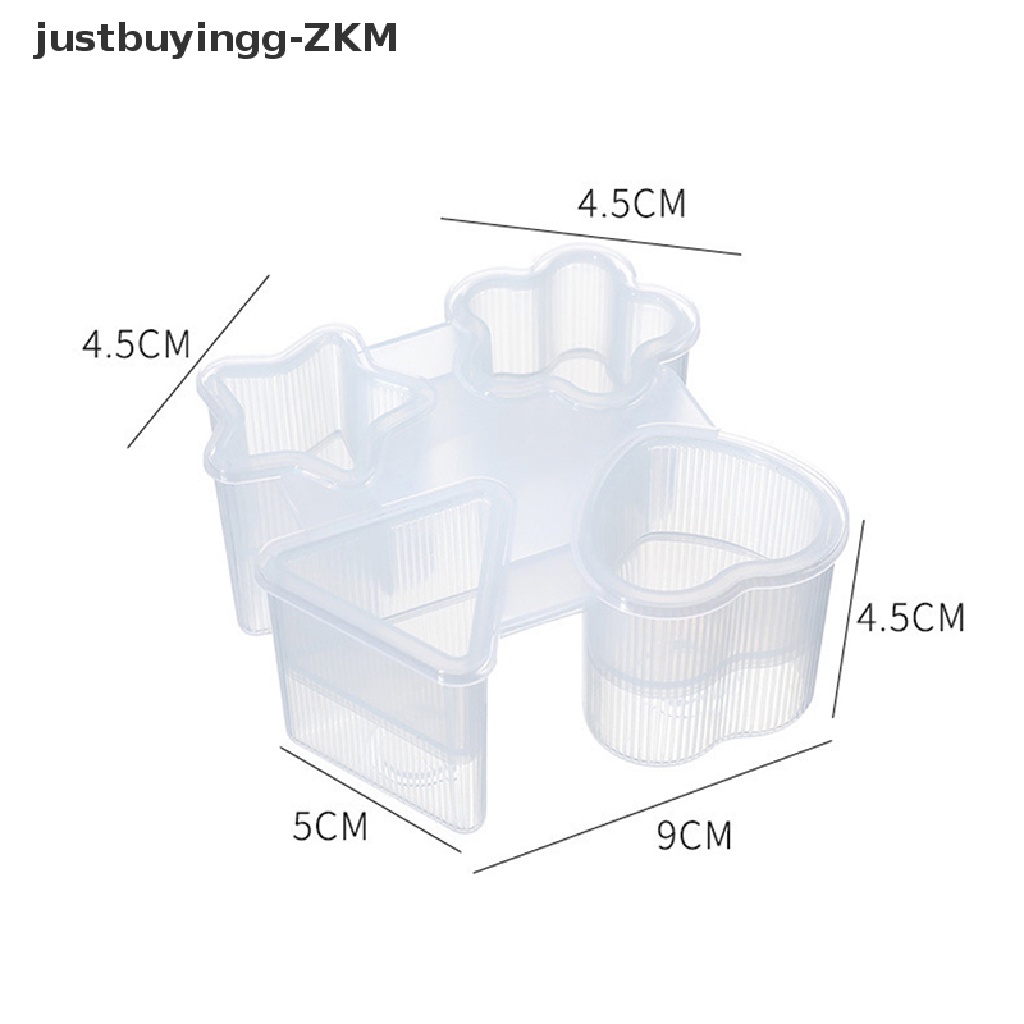 Set Cetakan Pembuat Bola Nasi Sushi Onigiri Empat Bentuk Bahan Plastik Untuk Dapur