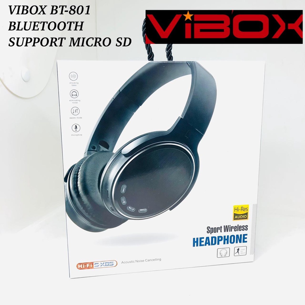 promo VIBOX Headset Bluetooth Bando BB-801 - Handsfree Wireless Headphone BB-801