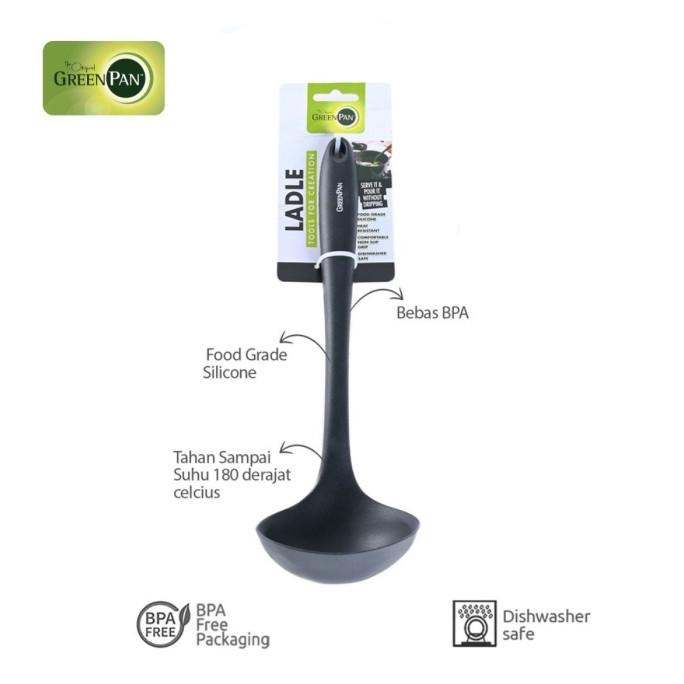 GreenPan Silicone Ladle Black