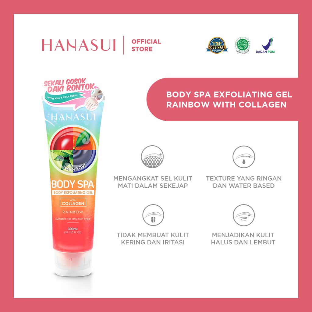 Hanasui Body Spa Exfoliating Gel With Collagen 300ml - 8 Varian Body Spa