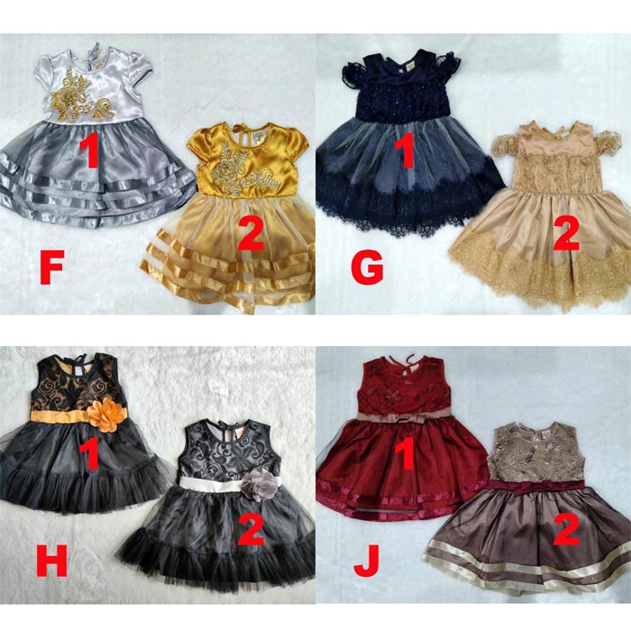 Baju Bayi Perempuan 0 3 6 Bulan Dress Gaun Bayi Baju Pesta Kondangan Baru Lahir Farah