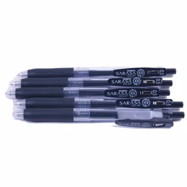 

Pulpen gel sarasa clip tinta hitam dan biru 0,5 dan 0,7 m