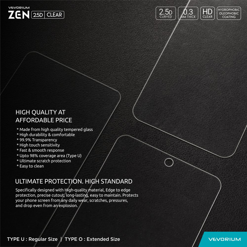 VEVORIUM ZEN 2.5D Clear Xiaomi 11T Pro Xiaomi 11T Tempered Glass