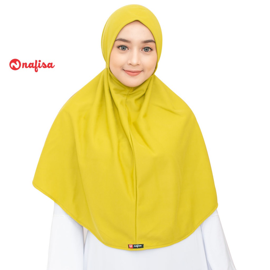 Jilbab Instan Kaos Antem Nafisa Hijab AT HOME XL | Hijab Instan Tali Kerudung Khimar Tanpa Pad