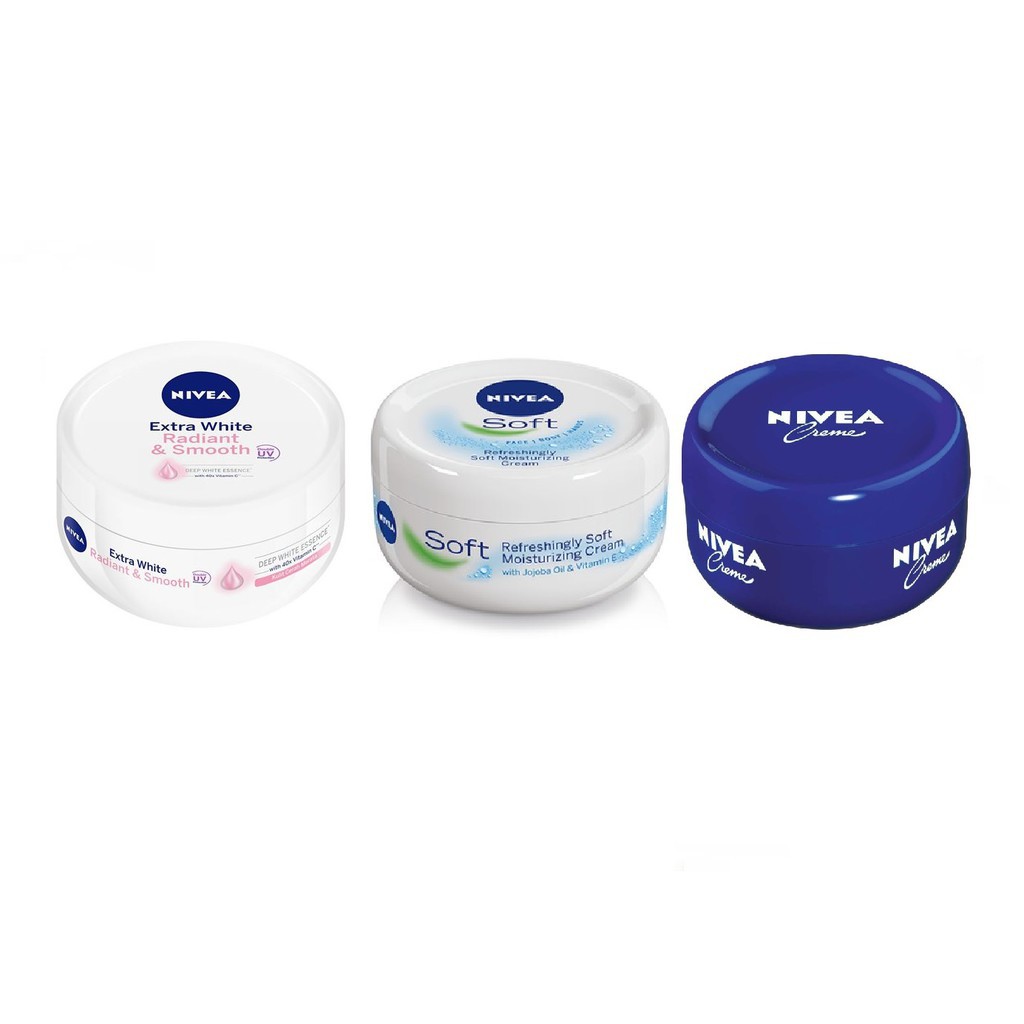 Nivea Creme | Nivea Soft | Nivea Radiant &amp; Smooth (Semua Ukuran)