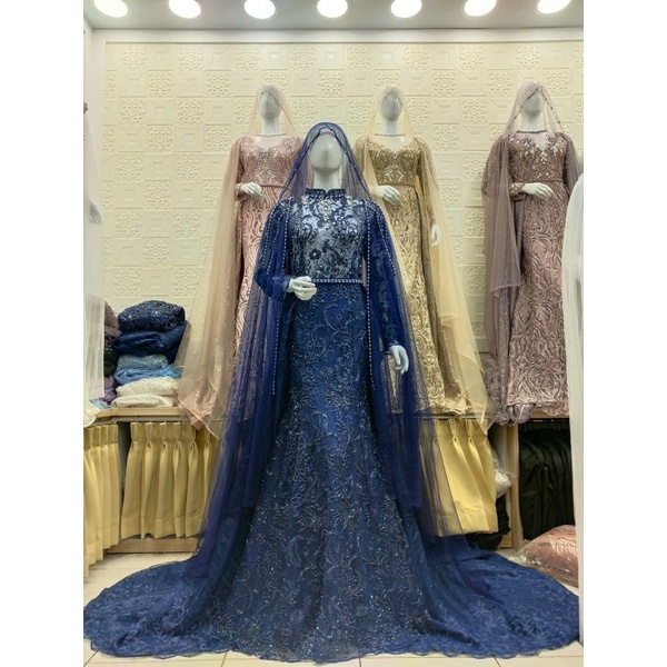 Gaun pengantin duyung payet/weding dress