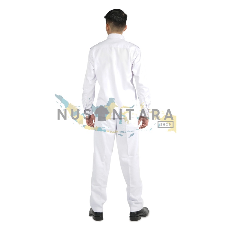 Seragam Dinas Pdh Putih Setelan Sergam Pns Putih Baju Pemda Pria Baju Dinas PNS Pria Baju Pns Putih