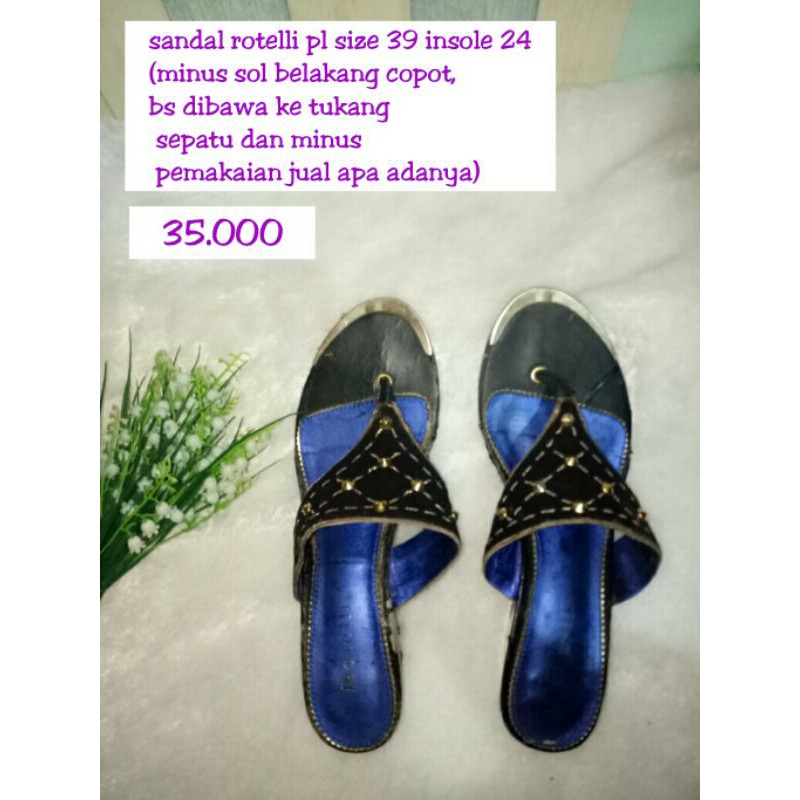 sandal rotelli preloved