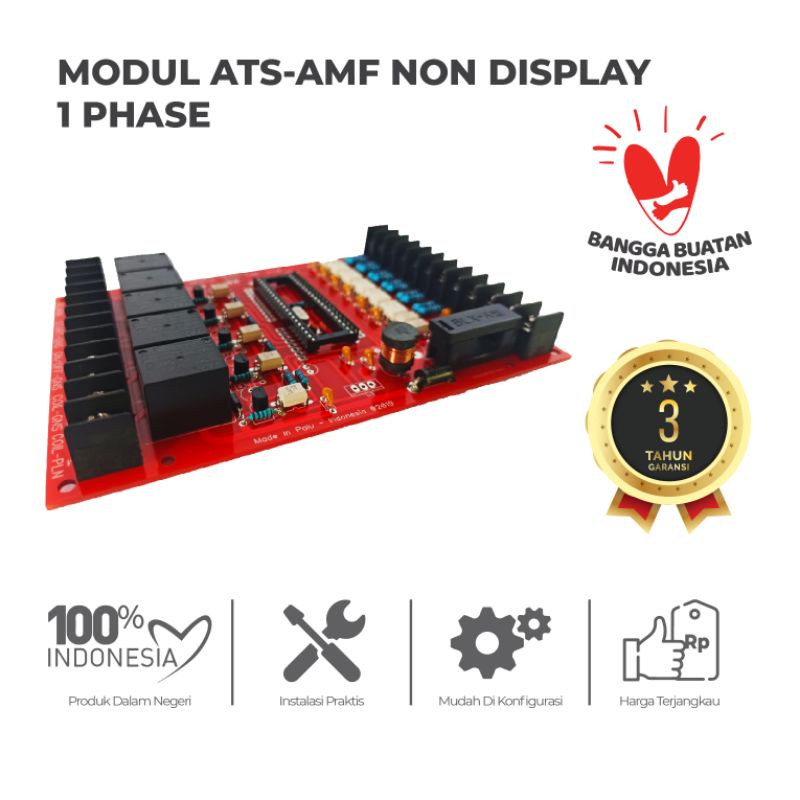 MODUL KONTROL GENSET ATS AMF 1 PHASE