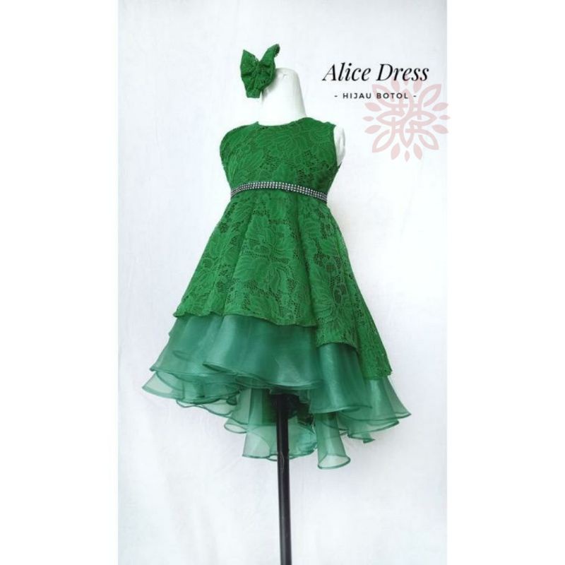 DRESS FASHION KID ANAK ALICE, BRUKAT FURING, MAXY DRESS