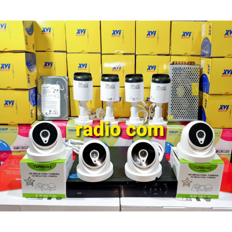 PROMO PAKET CCTV 8 CAMERA IR SONY EXMOR 5MP 1080P TURBO HD KOMPLIT 4 OUTDOOR 4 INDOOR