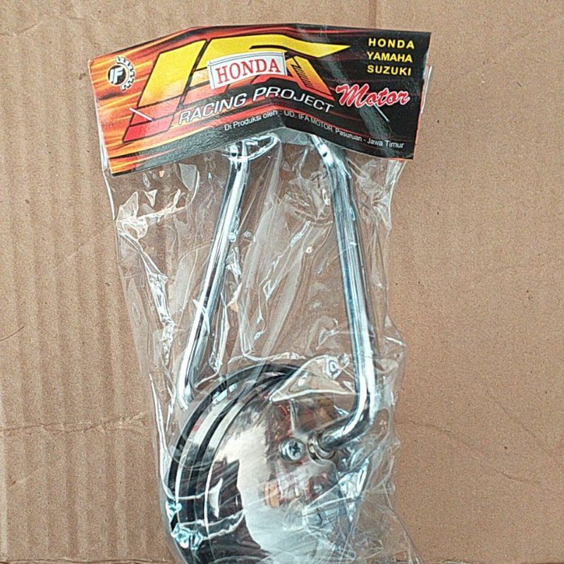 spion bulat honda yamaha dan suzuki full besi crome spion scoopy fazzio c70 cb dll-Honda