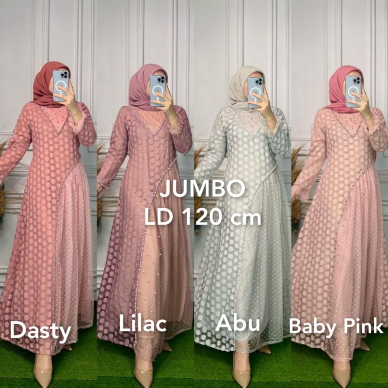 baju gamis wanita dress muslim terbaru JUMBO  SIAP KIRIM  Gamis tile mutiara by ozias | gamis baju g