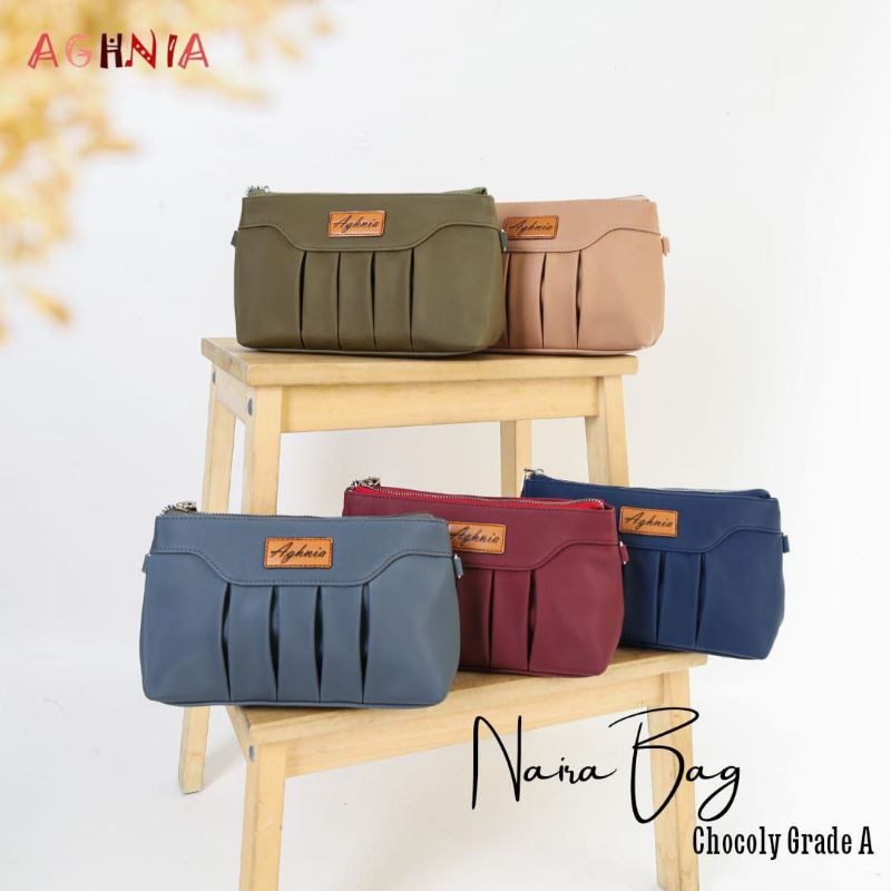 NAIRA BAG BY AGHNIA BAHAN CHOCOLY ANTI AIR WATERPROOF TALI PANJANG ORIGINAL