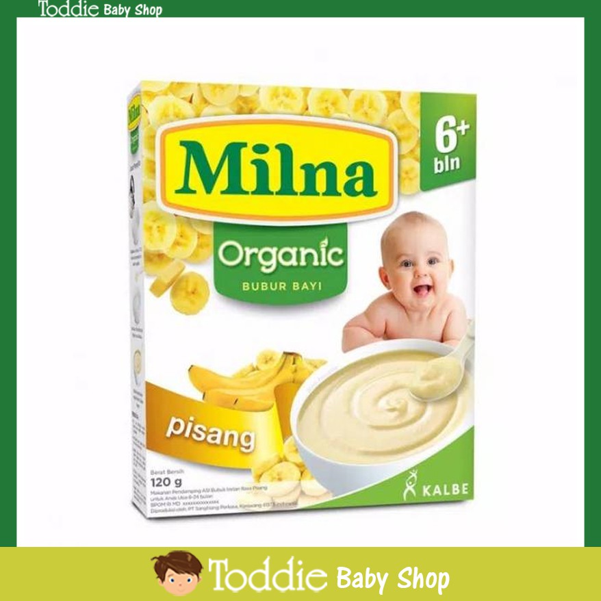 Milna Bubur Bayi Organik 6 Bulan Pisang 120gr