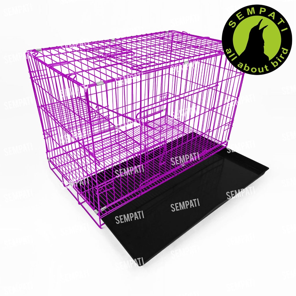 KANDANG KUCING PET CARGO SIZE 75 X 55 CM XL JUMBO KANDANG KUCING KITTEN KANDANG KUCING BESI MURAH SANGKAR KANDANG RUMAH TEMPAT TIDUR KUCING ANJING KELINCI SUGAR GLIDER KDXLCAT-UNGU