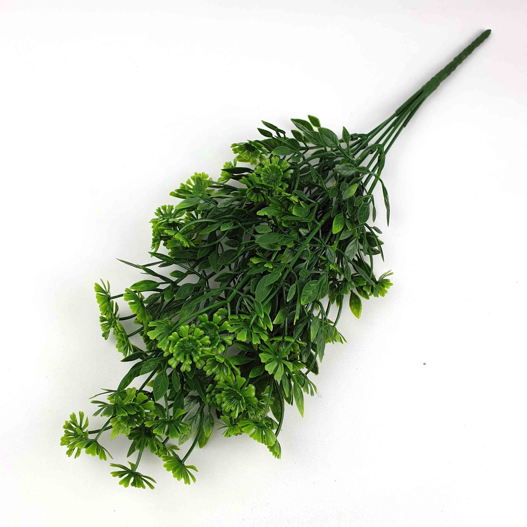 Bunga Mungil Plastik Panjang 35 cm /Bunga Artificial/Bunga Palsu-Hijau